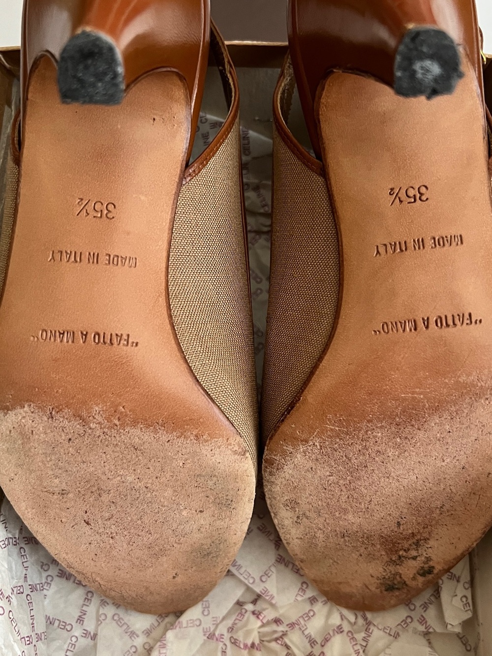 Celine Slingback Slip On Pumps - Picture 4 of 8